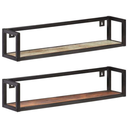 Estantes de pared 2 unidades 80 cm madera maciza reciclada de vidaXL, Estantes y estanterías - Ref: Foro24-320671, Precio: 76...
