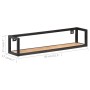 Estantes de pared 2 unidades 80 cm madera de mango rugosa de vidaXL, Estantes y estanterías - Ref: Foro24-320670, Precio: 76,...