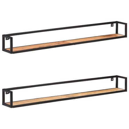 Estantes de pared 2 unidades 160 cm madera maciza acacia de vidaXL, Estantes y estanterías - Ref: Foro24-320678, Precio: 127,...