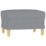 Sillón con taburete tela gris claro 60 cm en Sofás | Comprar online en Foru.es