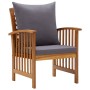 Juego muebles de jardín y cojines 5 piezas madera maciza acacia de vidaXL, Conjuntos de jardín - Ref: Foro24-3057981, Precio:...
