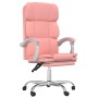 Silla de oficina reclinable cuero sintético rosa de vidaXL, Sillas de oficina - Ref: Foro24-349633, Precio: 116,93 €, Descuen...