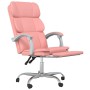 Silla de oficina reclinable cuero sintético rosa de vidaXL, Sillas de oficina - Ref: Foro24-349633, Precio: 116,93 €, Descuen...