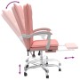 Silla de oficina reclinable cuero sintético rosa de vidaXL, Sillas de oficina - Ref: Foro24-349757, Precio: 116,84 €, Descuen...