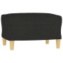 Sillón con taburete tela negro 60 cm en Sofás | Comprar online en Foru.es