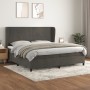 Cama box spring con colchón terciopelo gris oscuro 200x200 cm de vidaXL, Camas y somieres - Ref: Foro24-3129172, Precio: 610,...