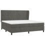 Cama box spring con colchón terciopelo gris oscuro 200x200 cm de vidaXL, Camas y somieres - Ref: Foro24-3129172, Precio: 610,...