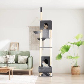 Árbol rascador para gatos suelo a techo gris oscuro 277-303 cm en Mobiliario para gatos | Comprar online en Foru.es