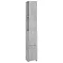 Armario baño madera contrachapada gris hormigón 25x26,5x170 cm de vidaXL, Muebles de baño - Ref: Foro24-808435, Precio: 52,34...