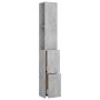Armario baño madera contrachapada gris hormigón 25x26,5x170 cm de vidaXL, Muebles de baño - Ref: Foro24-808435, Precio: 53,13...