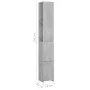 Armario baño madera contrachapada gris hormigón 25x26,5x170 cm de vidaXL, Muebles de baño - Ref: Foro24-808435, Precio: 52,34...