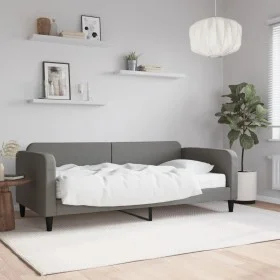 Sofá cama con colchón tela gris oscuro 90x200 cm de vidaXL, Camas y somieres - Ref: Foro24-3196799, Precio: 330,71 €, Descuen...