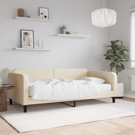 Sofá cama con colchón tela crema 80x200 cm de vidaXL, Camas y somieres - Ref: Foro24-3196797, Precio: 313,12 €, Descuento: %