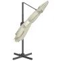 Sombrilla colgante con poste de aluminio blanco arena 400x300cm de vidaXL, Sombrillas - Ref: Foro24-319912, Precio: 207,37 €,...