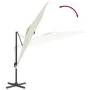 Sombrilla colgante con poste de aluminio blanco arena 400x300cm de vidaXL, Sombrillas - Ref: Foro24-319912, Precio: 207,37 €,...