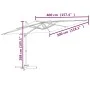 Sombrilla colgante con poste de aluminio blanco arena 400x300cm de vidaXL, Sombrillas - Ref: Foro24-319912, Precio: 207,37 €,...