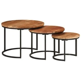 Stackable tables 3 pieces solid acacia wood by vidaXL, Coffee table - Ref: Foro24-353900, Price: 110,45 €, Discount: %
