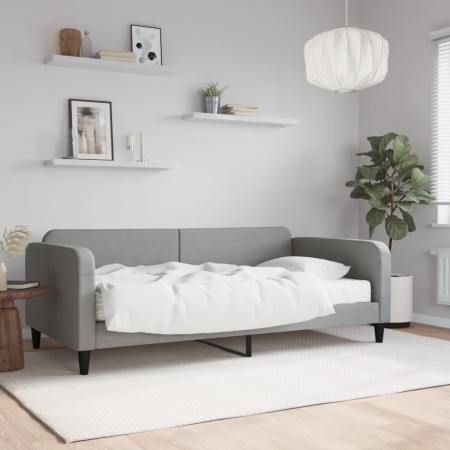 Sofá cama con colchón tela gris claro 100x200 cm de vidaXL, Camas y somieres - Ref: Foro24-3196803, Precio: 341,86 €, Descuen...