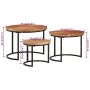 Stackable tables 3 pieces solid acacia wood by vidaXL, Coffee table - Ref: Foro24-353900, Price: 110,45 €, Discount: %