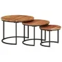 Stackable tables 3 pieces solid acacia wood by vidaXL, Coffee table - Ref: Foro24-353900, Price: 110,45 €, Discount: %