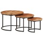 Mesas apilables 3 piezas madera maciza de acacia de vidaXL, Mesas de centro - Ref: Foro24-353900, Precio: 121,71 €, Descuento: %