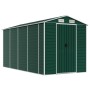 Cobertizo de jardín acero galvanizado verde 191x385x198 cm de vidaXL, Cobertizos - Ref: Foro24-3188234, Precio: 513,81 €, Des...