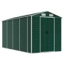 Cobertizo de jardín acero galvanizado verde 191x385x198 cm de vidaXL, Cobertizos - Ref: Foro24-3188234, Precio: 465,51 €, Des...