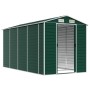Cobertizo de jardín acero galvanizado verde 191x385x198 cm de vidaXL, Cobertizos - Ref: Foro24-3188234, Precio: 513,81 €, Des...