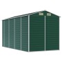 Cobertizo de jardín acero galvanizado verde 191x385x198 cm de vidaXL, Cobertizos - Ref: Foro24-3188234, Precio: 513,81 €, Des...