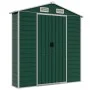 Cobertizo de jardín acero galvanizado verde 191x385x198 cm de vidaXL, Cobertizos - Ref: Foro24-3188234, Precio: 465,51 €, Des...