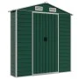 Cobertizo de jardín acero galvanizado verde 191x725x198 cm de vidaXL, Cobertizos - Ref: Foro24-3188238, Precio: 808,39 €, Des...