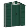 Cobertizo de jardín acero galvanizado verde 191x725x198 cm de vidaXL, Cobertizos - Ref: Foro24-3188238, Precio: 891,89 €, Des...