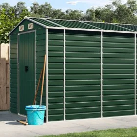 Garden shed made of green galvanized steel 191x470x198 cm by vidaXL, Sheds - Ref: Foro24-3188235, Price: 600,56 €, Discount: %