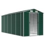 Cobertizo de jardín acero galvanizado verde 191x470x198 cm de vidaXL, Cobertizos - Ref: Foro24-3188235, Precio: 660,59 €, Des...