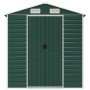 Cobertizo de jardín acero galvanizado verde 191x470x198 cm de vidaXL, Cobertizos - Ref: Foro24-3188235, Precio: 660,59 €, Des...