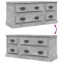 Mueble de TV madera contrachapada gris hormigón 100x35,5x45 cm de vidaXL, Muebles TV - Ref: Foro24-816452, Precio: 74,83 €, D...
