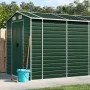 Cobertizo de jardín acero galvanizado verde 191x810x198 cm de vidaXL, Cobertizos - Ref: Foro24-3188239, Precio: 877,69 €, Des...