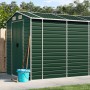 Cobertizo de jardín acero galvanizado verde 191x810x198 cm de vidaXL, Cobertizos - Ref: Foro24-3188239, Precio: 968,99 €, Des...