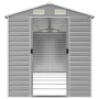Cobertizo de jardín acero galvanizado gris claro 191x555x198 cm de vidaXL, Cobertizos - Ref: Foro24-3188247, Precio: 768,56 €...