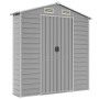Cobertizo de jardín acero galvanizado gris claro 191x555x198 cm de vidaXL, Cobertizos - Ref: Foro24-3188247, Precio: 768,56 €...