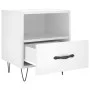 Engineered wood bedside table in glossy white, measuring 40x35x47.5cm. by vidaXL, Nightstands - Ref: Foro24-827424, Price: 43...