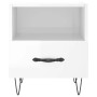 Mesita de noche madera de ingeniería blanco brillo 40x35x47,5cm de vidaXL, Mesitas de noche - Ref: Foro24-827424, Precio: 43,...
