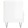 Mesita de noche madera de ingeniería blanco brillo 40x35x47,5cm de vidaXL, Mesitas de noche - Ref: Foro24-827424, Precio: 43,...