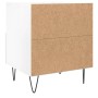 Mesita de noche madera de ingeniería blanco brillo 40x35x47,5cm de vidaXL, Mesitas de noche - Ref: Foro24-827424, Precio: 43,...