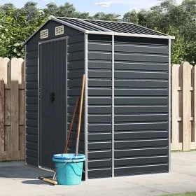 Garden shed anthracite galvanized steel 191x130x198 cm by vidaXL, Sheds - Ref: Foro24-3188253, Price: 276,97 €, Discount: %