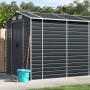 Cobertizo de jardín acero galvanizado antracita 191x470x198 cm de vidaXL, Cobertizos - Ref: Foro24-3188257, Precio: 868,04 €,...