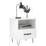 Mesita de noche madera de ingeniería blanco brillo 40x35x47,5cm de vidaXL, Mesitas de noche - Ref: Foro24-827424, Precio: 43,...