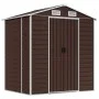 Cobertizo de jardín acero galvanizado marrón 191x130x198 cm de vidaXL, Cobertizos - Ref: Foro24-3188264, Precio: 250,01 €, De...