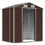 Cobertizo de jardín acero galvanizado marrón 191x130x198 cm de vidaXL, Cobertizos - Ref: Foro24-3188264, Precio: 250,01 €, De...
