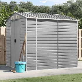 Cobertizo de jardín acero galvanizado gris claro 191x215x198 cm de vidaXL, Cobertizos - Ref: Foro24-3188243, Precio: 342,12 €...